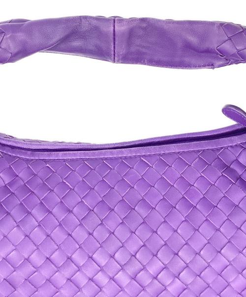BOTTEGA VENETA（ボッテガベネタ）BOTTEGA VENETA (ボッテガベネタ) イントレチャートホーボーショルダーバッグ パープルの古着・服飾アイテム