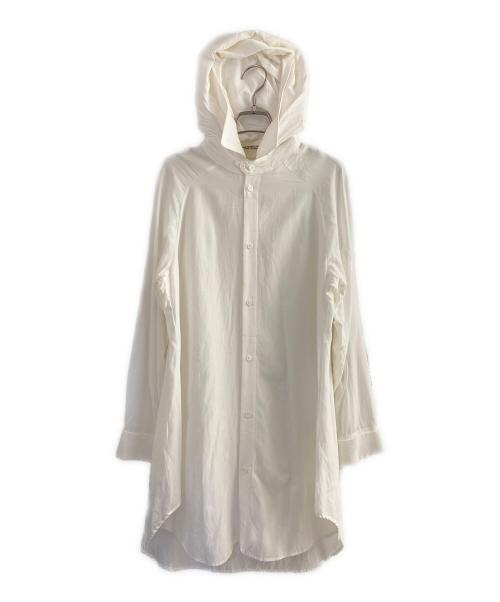 REGULATION Yohji Yamamoto（レギュレーションヨウジヤマモト）REGULATION Yohji Yamamoto (レギュレーションヨウジヤマモト)  shirt with hood ホワイト サイズ:1の古着・服飾アイテム
