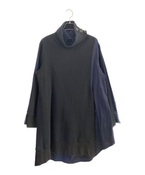 REGULATION Yohji Yamamoto（レギュレーションヨウジヤマモト）REGULATION Yohji Yamamoto (レギュレーションヨウジヤマモト) ドッキングワンピース ネイビー×ブラック サイズ:2の古着・服飾アイテム
