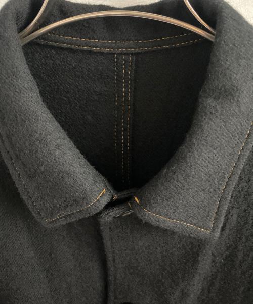 Y's（ワイズ）Y's (ワイズ) 縮絨ドレスワンピース ブラック サイズ:2の古着・服飾アイテム