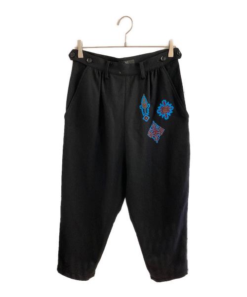 Y's（ワイズ）Y's (ワイズ) 刺繍ウールパンツ ブラック サイズ:2の古着・服飾アイテム