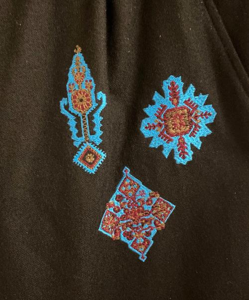 Y's（ワイズ）Y's (ワイズ) 刺繍ウールパンツ ブラック サイズ:2の古着・服飾アイテム