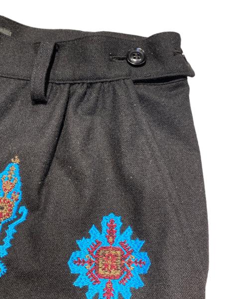 Y's（ワイズ）Y's (ワイズ) 刺繍ウールパンツ ブラック サイズ:2の古着・服飾アイテム