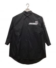 MM6 Maison Margiela（エムエムシックスメゾンマルジェラ）の古着「オーバーサイズシャツ」｜ブラック