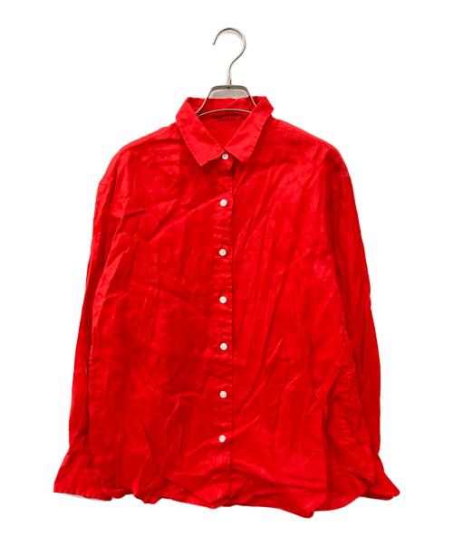 FRAMeWORK（フレームワーク）FRAMeWORK (フレームワーク) フレンチリネンレギュラーシャツ レッド サイズ:Freeの古着・服飾アイテム