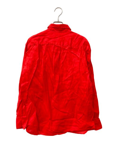 FRAMeWORK（フレームワーク）FRAMeWORK (フレームワーク) フレンチリネンレギュラーシャツ レッド サイズ:Freeの古着・服飾アイテム