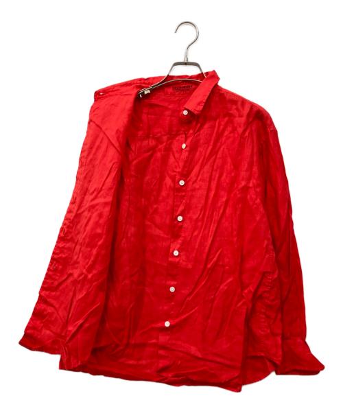 FRAMeWORK（フレームワーク）FRAMeWORK (フレームワーク) フレンチリネンレギュラーシャツ レッド サイズ:Freeの古着・服飾アイテム