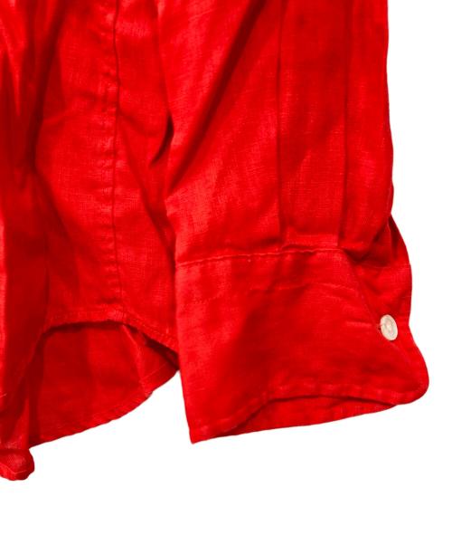 FRAMeWORK（フレームワーク）FRAMeWORK (フレームワーク) フレンチリネンレギュラーシャツ レッド サイズ:Freeの古着・服飾アイテム