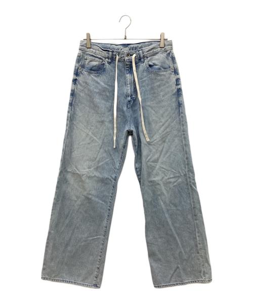 Whim Gazette（ウィムガゼット）Whim Gazette (ウィムガゼット) ドロストデニムパンツ インディゴ サイズ:38の古着・服飾アイテム