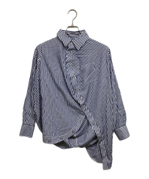 ANREALAGE（アンリアレイジ）ANREALAGE (アンリアレイジ) ボールストライプシャツ ブルー サイズ:38 未使用品の古着・服飾アイテム
