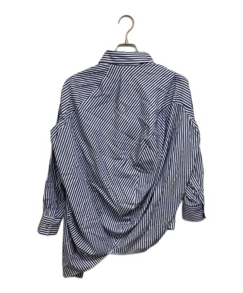 ANREALAGE（アンリアレイジ）ANREALAGE (アンリアレイジ) ボールストライプシャツ ブルー サイズ:38 未使用品の古着・服飾アイテム
