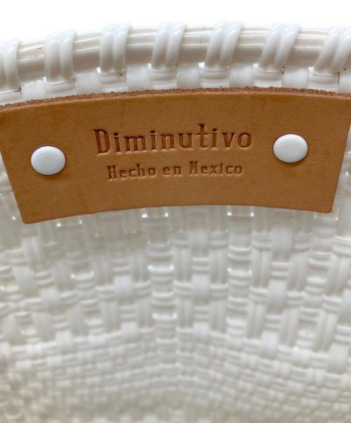 DIMINUTIVO（ディミヌティーボ）Diminutivo (ディミヌティーボ) メルカドバッグ ホワイトの古着・服飾アイテム