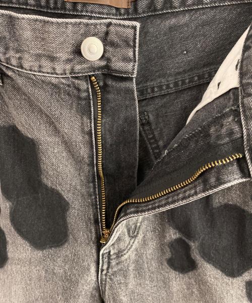 masu（エムエーエスユー）masu (エムエーエスユー) EMBLEM BELL-BOTTOM JEANS ブラック サイズ:48の古着・服飾アイテム