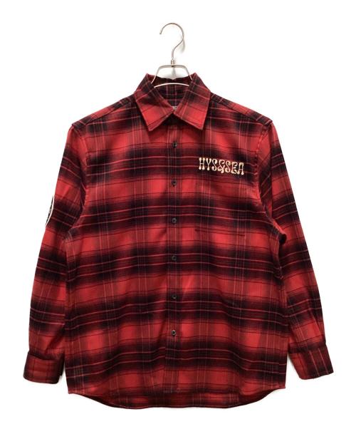 Hysteric Glamour（ヒステリックグラマー）Hysteric Glamour (ヒステリックグラマー) WIND AND SEA (ウィンダンシー) CHECK SHIRT レッド サイズ:Sの古着・服飾アイテム