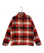 HUMAN MADEヒューマンメイド）の古着「WOOL BEAVERBLOCK CHECK SHIRT」｜レッド