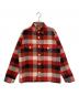 HUMAN MADE（ヒューマンメイド）の古着「WOOL BEAVERBLOCK CHECK SHIRT」｜レッド