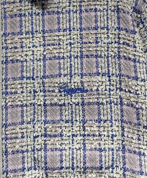 SUPREME（シュプリーム）Supreme (シュプリーム) Boucle zip up shirt ブルー サイズ:Lの古着・服飾アイテム