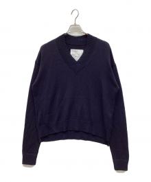 UNTRACE（アントレース）の古着「23AW　JAZZ V-NECK KNIT　Vネックニット」｜ネイビー