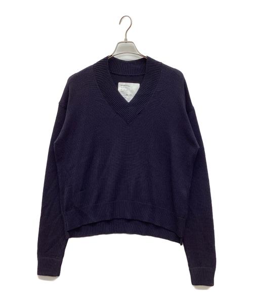 UNTRACE（アントレース）UNTRACE (アントレース) 23AW　JAZZ V-NECK KNIT　Vネックニット ネイビー サイズ:1の古着・服飾アイテム