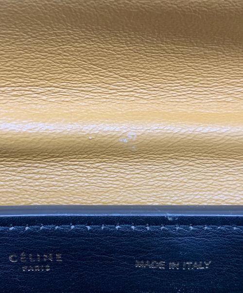 CELINE（セリーヌ）CELINE (セリーヌ) トラペーズハンドバッグ ネイビー×ブラウンの古着・服飾アイテム