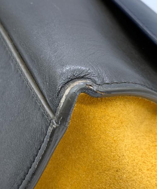 CELINE（セリーヌ）CELINE (セリーヌ) トラペーズハンドバッグ ネイビー×ブラウンの古着・服飾アイテム