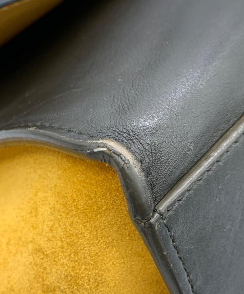 CELINE（セリーヌ）CELINE (セリーヌ) トラペーズハンドバッグ ネイビー×ブラウンの古着・服飾アイテム