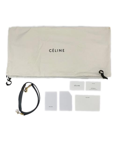 CELINE（セリーヌ）CELINE (セリーヌ) トラペーズハンドバッグ ネイビー×ブラウンの古着・服飾アイテム