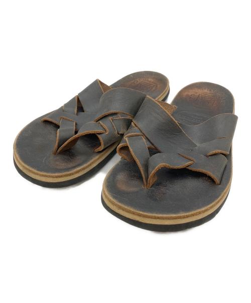 The Sandalman（ザサンダルマン）The Sandalman (ザサンダルマン) レザーサンダル ブラック サイズ:7の古着・服飾アイテム