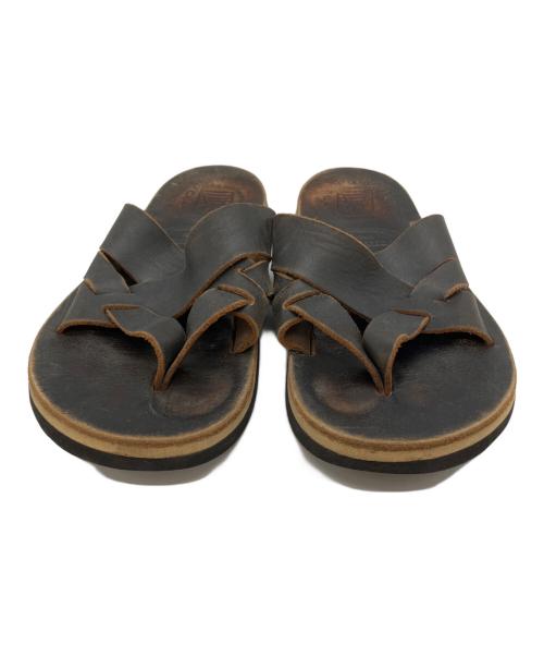 The Sandalman（ザサンダルマン）The Sandalman (ザサンダルマン) レザーサンダル ブラック サイズ:7の古着・服飾アイテム