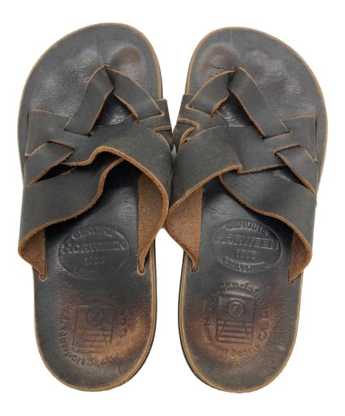 The Sandalman（ザサンダルマン）The Sandalman (ザサンダルマン) レザーサンダル ブラック サイズ:7の古着・服飾アイテム