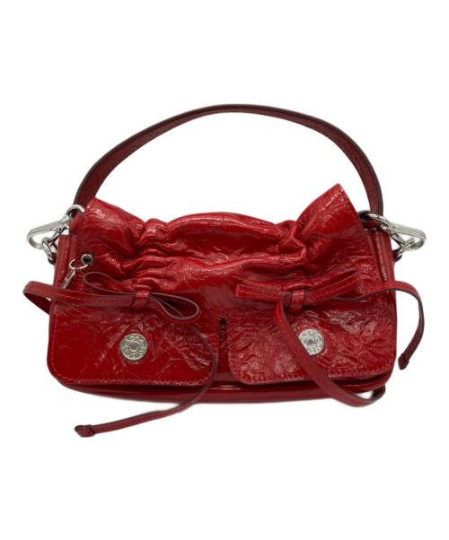 Acne studios（アクネ ストゥディオス）ACNE STUDIOS (アクネ ストゥディオス) マルチポケット マイクロバッグ レッドの古着・服飾アイテム