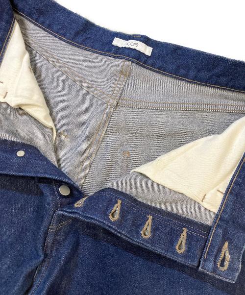 LOOPE（ルーペ）LOOPE (ルーペ) HIGH WAIST WIDE DENIM インディゴ サイズ:15の古着・服飾アイテム