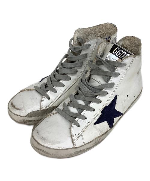GOLDEN GOOSE（ゴールデングース）GOLDEN GOOSE (ゴールデングース) FRANCY レザー ハイカットスニーカー ホワイト×ブラック サイズ:36の古着・服飾アイテム