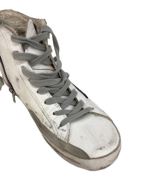 GOLDEN GOOSE（ゴールデングース）GOLDEN GOOSE (ゴールデングース) FRANCY レザー ハイカットスニーカー ホワイト×ブラック サイズ:36の古着・服飾アイテム