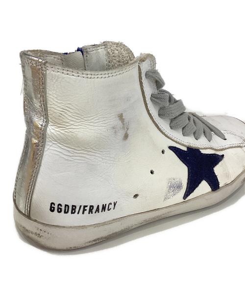 GOLDEN GOOSE（ゴールデングース）GOLDEN GOOSE (ゴールデングース) FRANCY レザー ハイカットスニーカー ホワイト×ブラック サイズ:36の古着・服飾アイテム