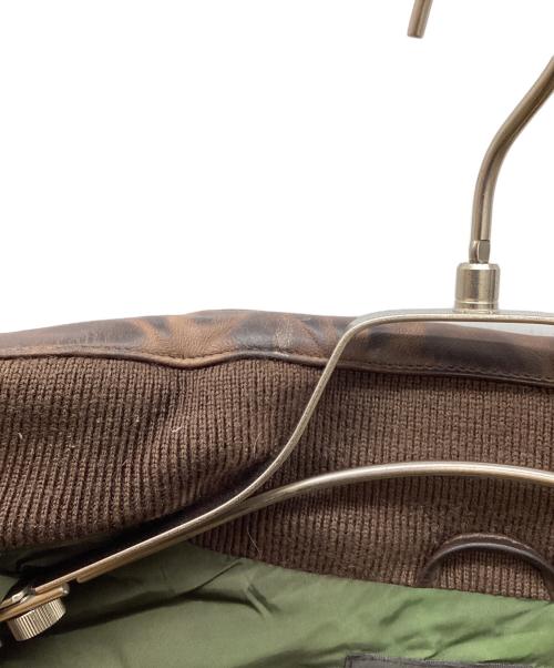 RLX RALPH LAUREN（アールエルエックスラルフローレン）RLX RALPH LAUREN (アールエルエックスラルフローレン) レザーダウンベスト ブラウン サイズ:Ｓの古着・服飾アイテム