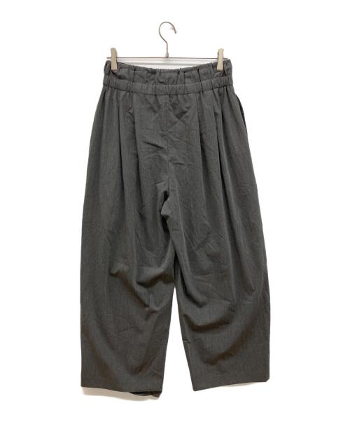 mizuiro-ind（ミズイロインド）mizuiro-ind (ミズイロインド) high waist tuck pants　ハイウエストタックパンツ グレー サイズ:FREEの古着・服飾アイテム