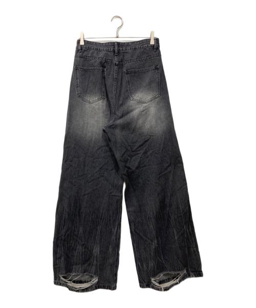 MENES（メネス）MENES (メネス) ダメージデニムパンツ ブラック サイズ:Mの古着・服飾アイテム