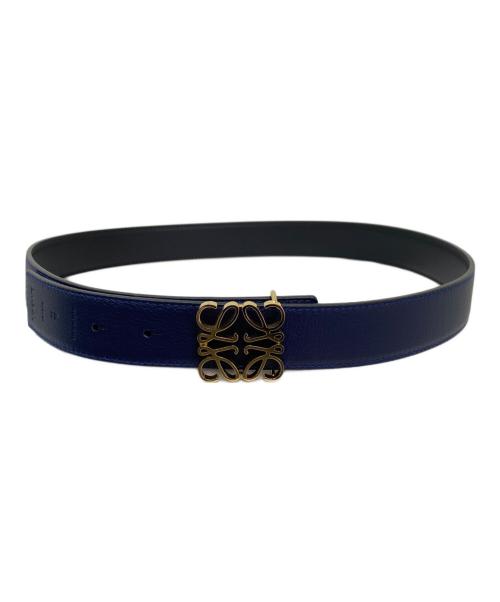 LOEWE（ロエベ）LOEWE (ロエベ) アナグラムリバーシブルベルト ネイビー×ブラックの古着・服飾アイテム