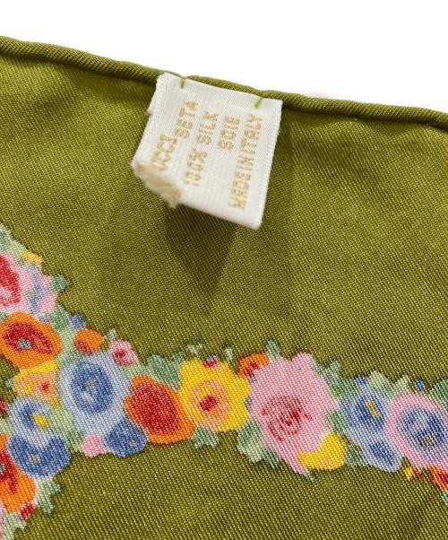 GUCCI（グッチ）GUCCI (グッチ) フラワープリントスカーフ オリーブの古着・服飾アイテム
