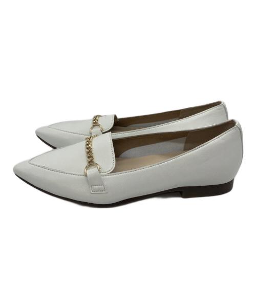 RODE SKO（ロデスコ）RODE SKO (ロデスコ) プチチェーンフラットシューズ ホワイト サイズ:36の古着・服飾アイテム