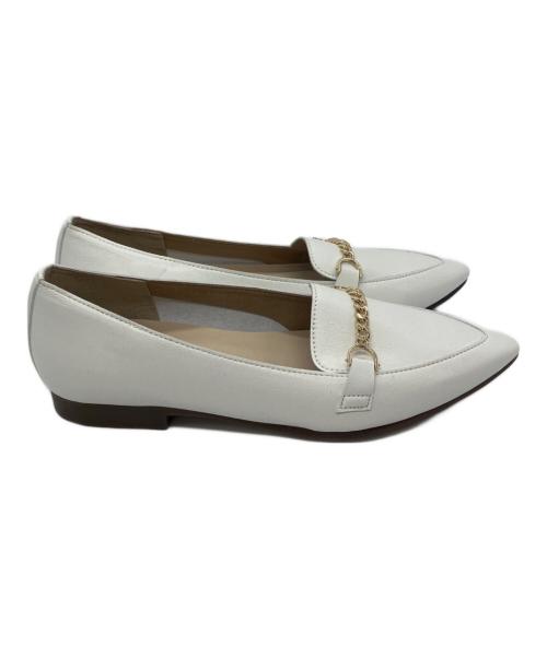 RODE SKO（ロデスコ）RODE SKO (ロデスコ) プチチェーンフラットシューズ ホワイト サイズ:36の古着・服飾アイテム