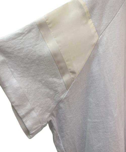 sacai（サカイ）sacai (サカイ) Solid Satin Cotton Jersey Tシャツ ホワイト サイズ:1の古着・服飾アイテム