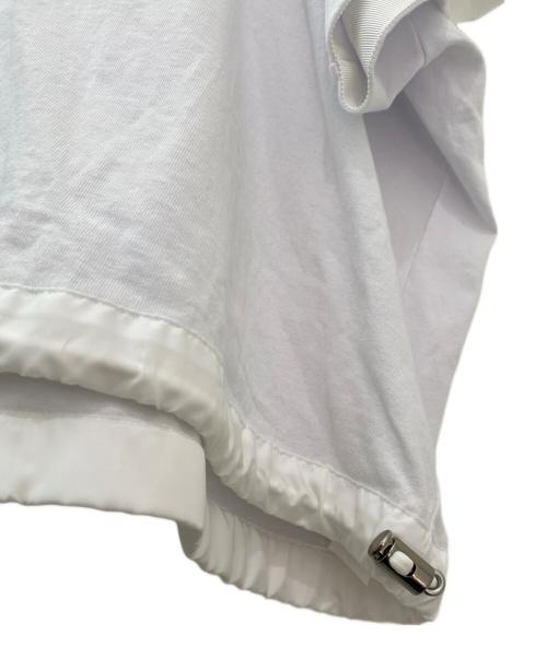 sacai（サカイ）sacai (サカイ) Solid Satin Cotton Jersey Tシャツ ホワイト サイズ:1の古着・服飾アイテム