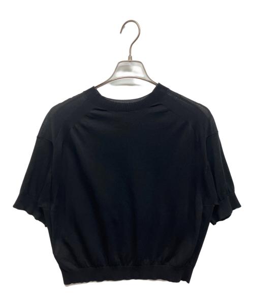 YLEVE（イレーヴ）YLEVE (イレーヴ) YLEVE 半袖ニット ブラック サイズ:1の古着・服飾アイテム