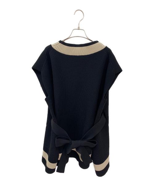 LE PHIL（ル フィル）LE PHIL (ル フィル) スポンディッシュラインニット ベスト ブラック サイズ:FREEの古着・服飾アイテム