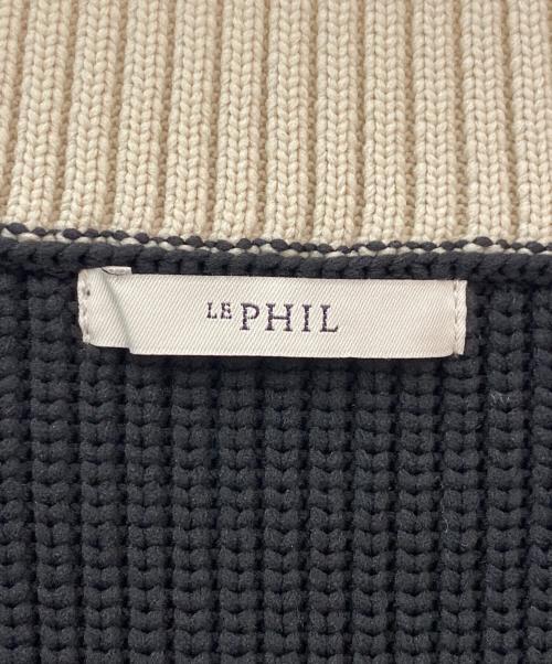 LE PHIL（ル フィル）LE PHIL (ル フィル) スポンディッシュラインニット ベスト ブラック サイズ:FREEの古着・服飾アイテム