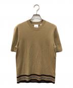 BURBERRYバーバリー）の古着「ショートスリーブニット」｜ベージュ