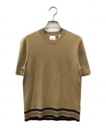 BURBERRY（バーバリー）の古着「ショートスリーブニット」｜ベージュ