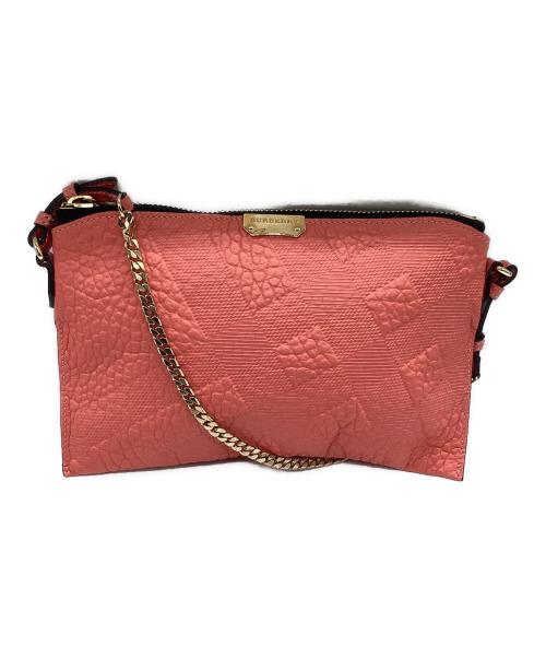 BURBERRY（バーバリー）BURBERRY (バーバリー) チェーンショルダーバッグ ピンクの古着・服飾アイテム